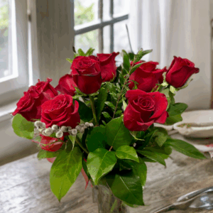 Crimson Rose Whisper Bouquet