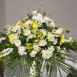Serene Yellow & White Sympathy Arrangement