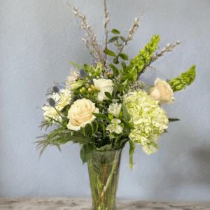 Elegant Peach Rose and Hydrangea Bouquet