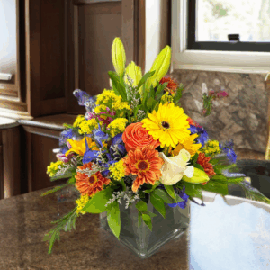 Vibrant Celebration Cube Bouquet
