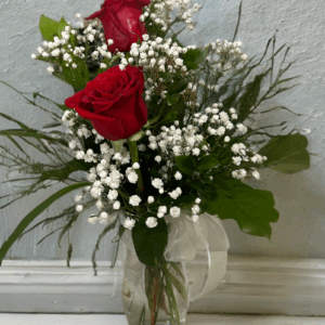 Rose Duo in Vase