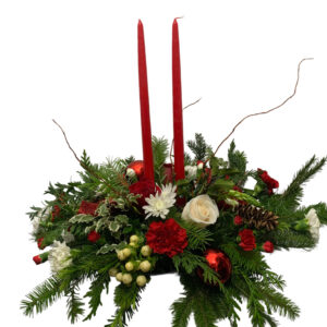 Festive Christmas Candle Centerpiece
